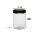 Bokotwist reusable PET jar 10oz D:2.71in H:3.58in - 225 pcs Bokotwist reusable PET jar 10oz D:2.71in H:3.58in - 225 pcs